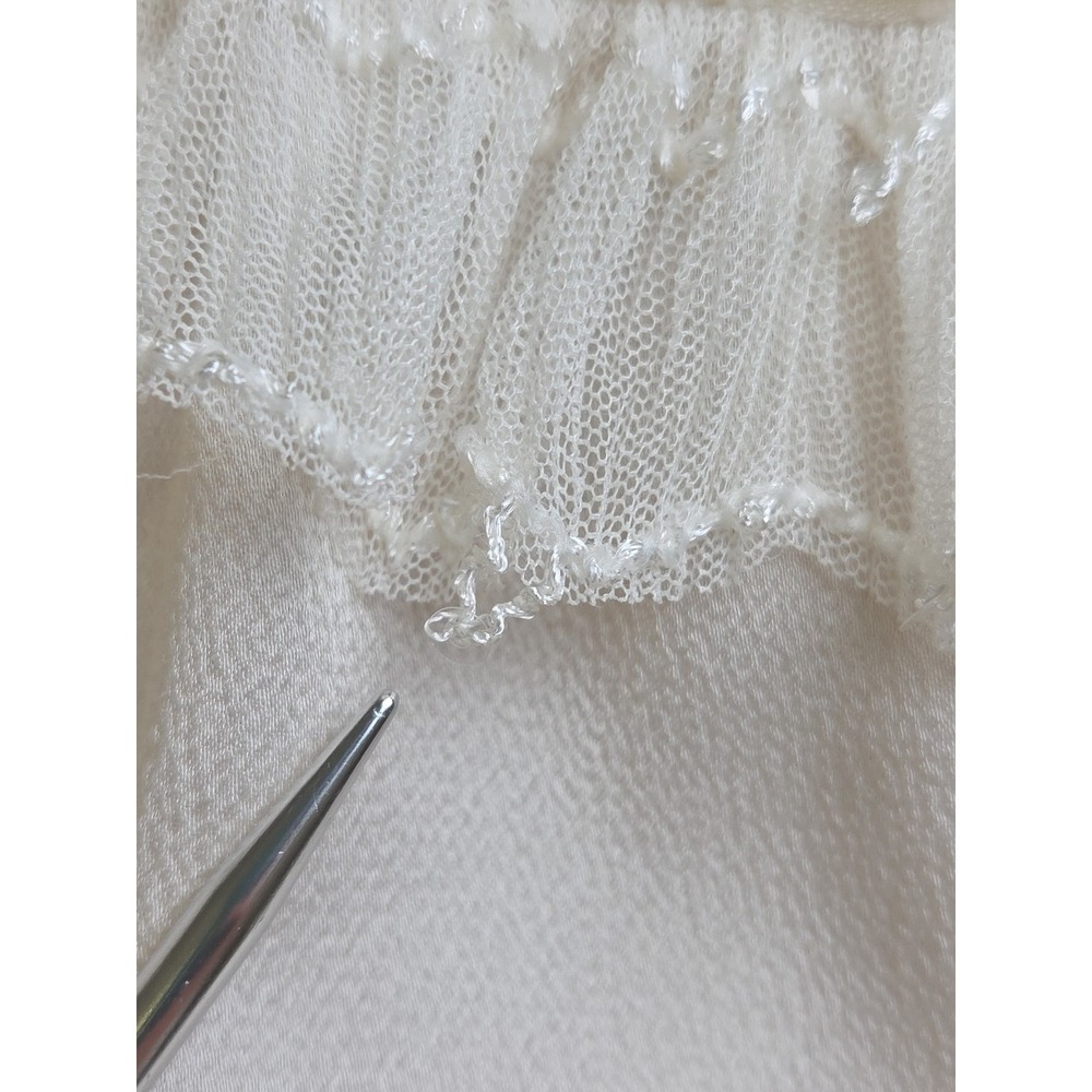 NEW Alexis Yakira Skirt Revolve Size XS Cream Ivory Ruffle Sequin Dots MSRP $385 - Picture 11 of 16